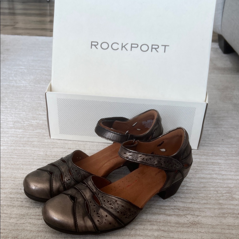 Rockport Women's Metallic Brown Mary Jane Flats - Picture 3 of 7